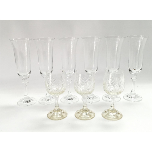 908 - A Collection of cut glass including Gleneagles, Tudor, boxed Darington Crystal glasses. This lot can... 