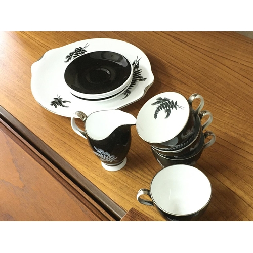 930 - A Royal Albert Night and Day coffee set, this lot cannot be posted. NO RESERVE