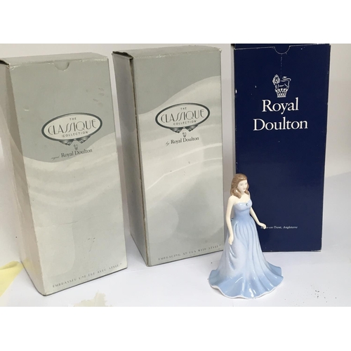 939 - Three boxed Royal Doulton figures The Classique figures and one other unboxed Doulton figure. (4) NO... 