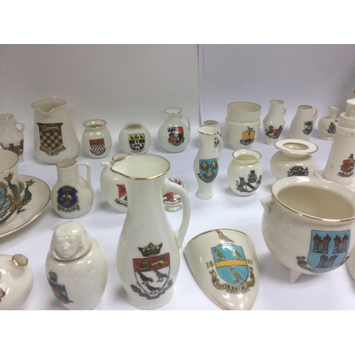 998 - A collection of 45 items of WH Goss ware with various crests and model shapes . NO RESERVE