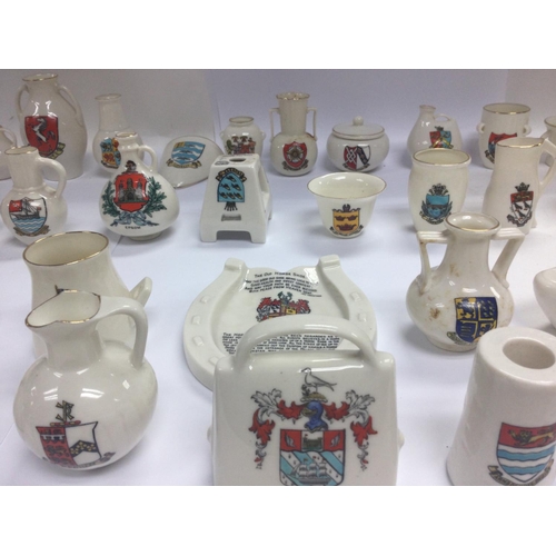 999 - A collection of 55 items of WH Goss ware with various crest and model shapes . NO RESERVE