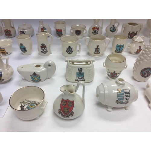 999 - A collection of 55 items of WH Goss ware with various crest and model shapes . NO RESERVE