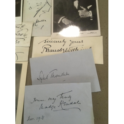 1726 - Guaranteed to be authentic signatures autographs. Actors and musicians of the early 20th century. Si... 