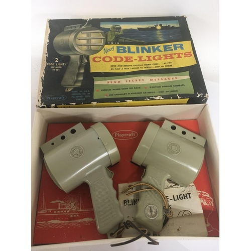 1816 - A boxed Vintage toy Navy Blinker Code Lights made by Playcraft Toys in a fitted box. NO RESERVE