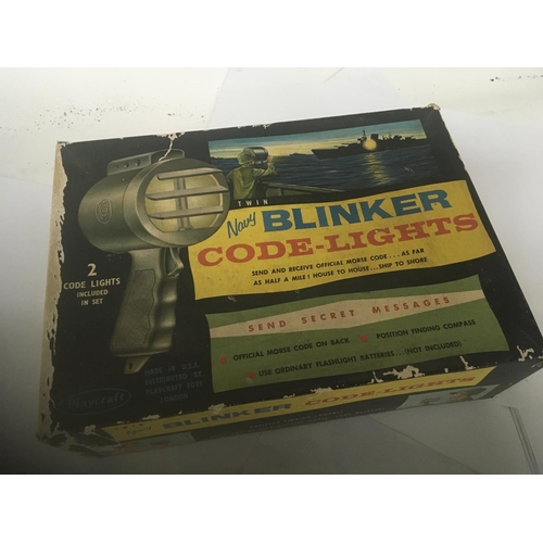 1816 - A boxed Vintage toy Navy Blinker Code Lights made by Playcraft Toys in a fitted box. NO RESERVE