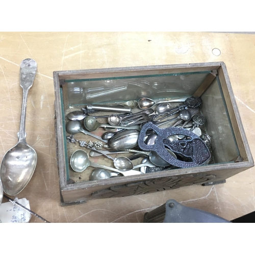 1823 - A collection of silver plated cutlery and other oddments including corkscrews. NO RESERVE