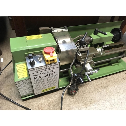 1950 - A warco single phase mini lathe.
Postage D