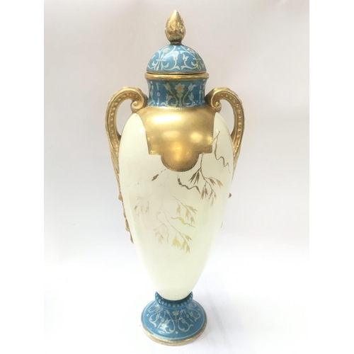 942 - A late 19th century continental vase 39cm tall. This lot cannot be posted