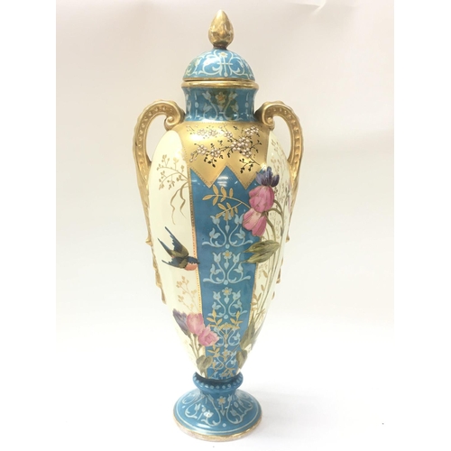 1029 - A late 19th century continental vase 39cm tall. This lot cannot be posted. NO RESERVE