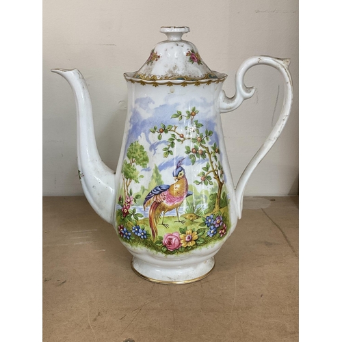 1130 - A Royal Albert Chelsea Bird coffee pot, some chips seen near the lid. This lot cannot be posted