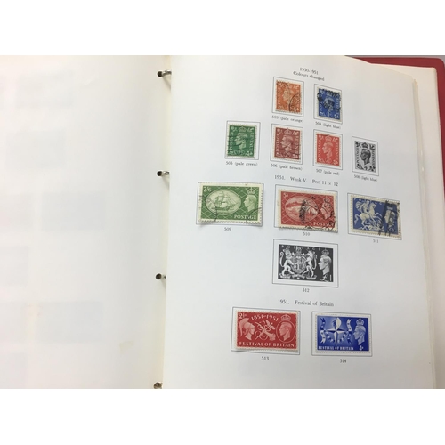 1822 - Two stamp albums containing mostly used British and World stamps. Postage category C