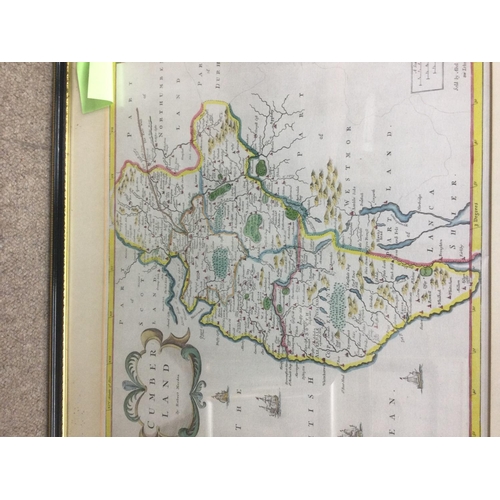 1844 - A collection of fourteen framed maps including Morden