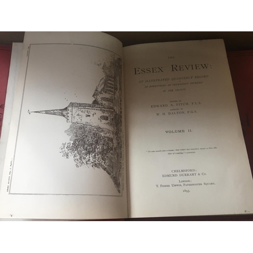 1853 - A collection of bound volumes of 19th century books The Essex Review an illustrated quarterly record... 