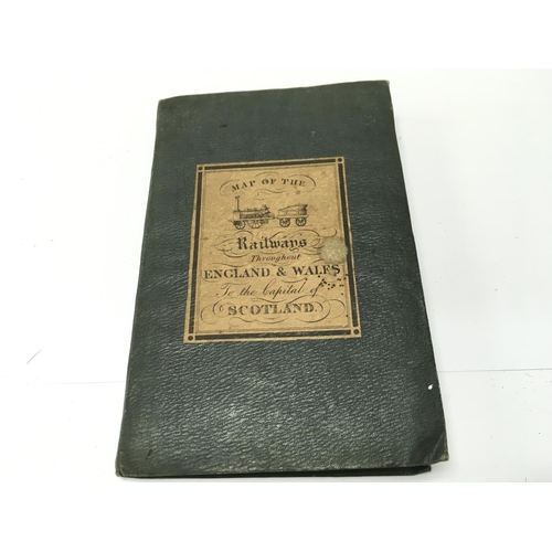 1857 - A map from 1841 showing the railways throughout England Wales and the capital of Scotland.