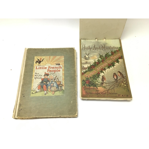 1862 - Two Christmas books including little french people by K J Fricero Postage B