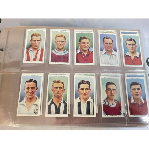 1865 - A collection of cigarette card albums including Wills football players, 1930s Churchmans football pl... 