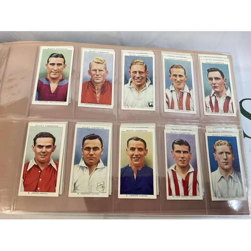 1865 - A collection of cigarette card albums including Wills football players, 1930s Churchmans football pl... 