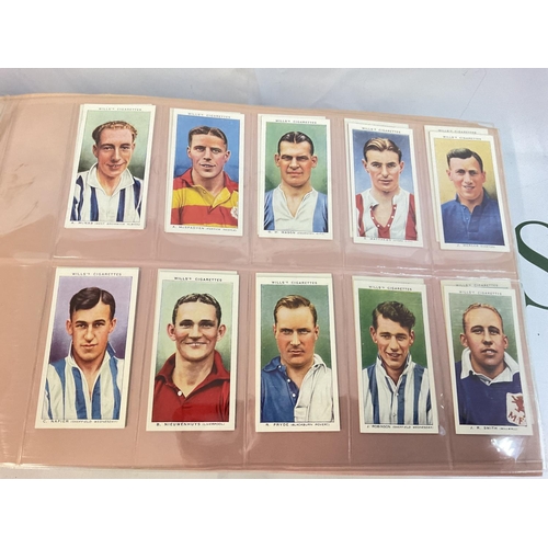 1865 - A collection of cigarette card albums including Wills football players, 1930s Churchmans football pl... 