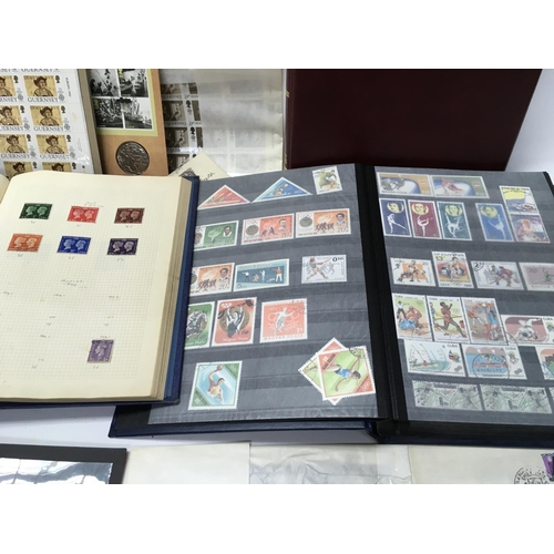 1882 - A large collection of stamp albums and loose stamps and stamp sheets. Postage C