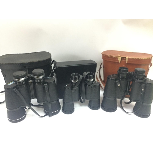 2020 - A collection of vintage cased binoculars including Shira Zenith 10x50, Halina 16x50, Ranger Crest 20... 