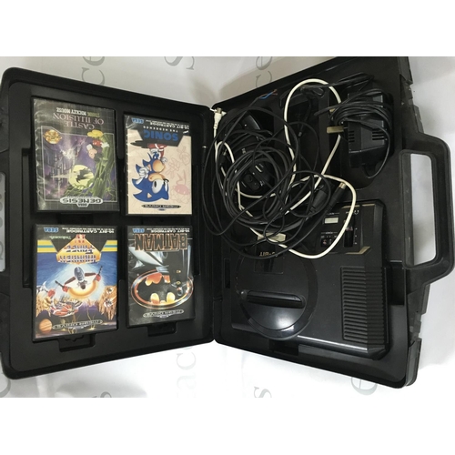 2110 - Two playworn Sega saturns with games.