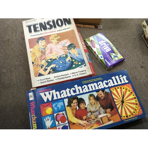 103 - A Collection of vintage board games including Chinese Chequers, Diplomat chess set, Admirals etc