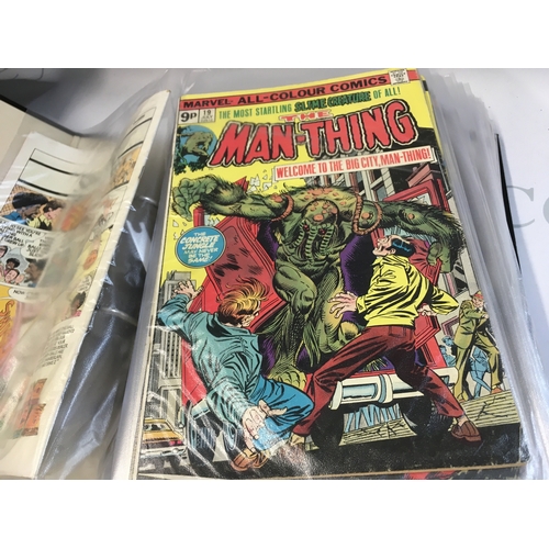 175 - A collection of vintage Marvel comics including The Eternals, The Man Thing, Captain marvel, Fantast... 