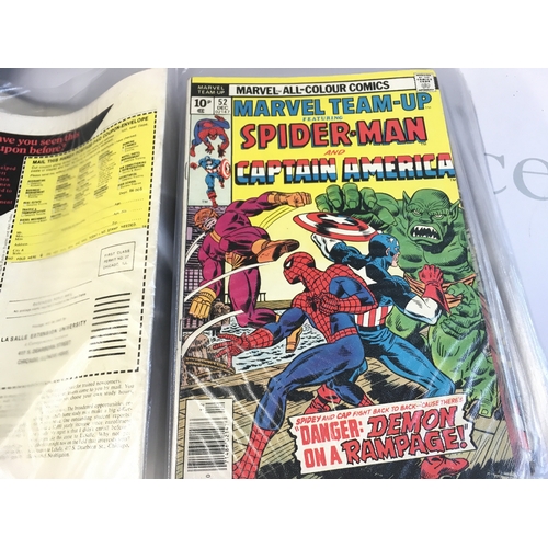 175 - A collection of vintage Marvel comics including The Eternals, The Man Thing, Captain marvel, Fantast... 