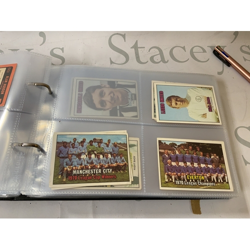 245 - A&BC a large amount of football cards from each premier league team including descriptions on the ba... 