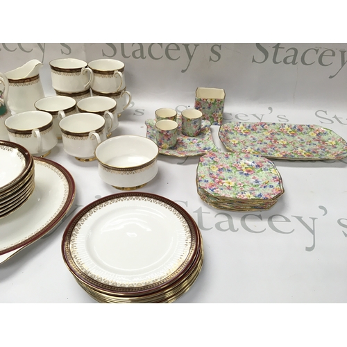 275 - A collection of assorted part tea sets including Royal Winton and Paragon. No reserve