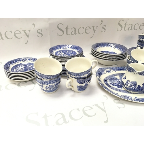 307 - A Barratts blue and white part tea set