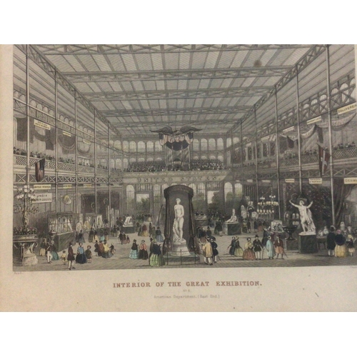 372 - A collection of five framed prints Victorian and later studies of 1851 Exhibition The Crystal Palace... 