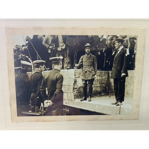 435 - A small collection of Early Daily Mirror Sea Scouts press photographs on board mounts , each with pr... 