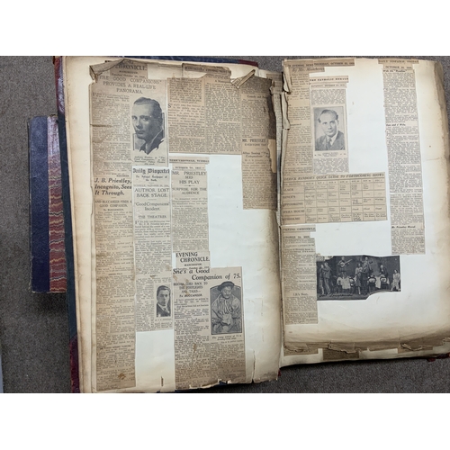 439 - A collection of film star photos, a book of press cuttings and a large family bible.( D) NO RESERVE