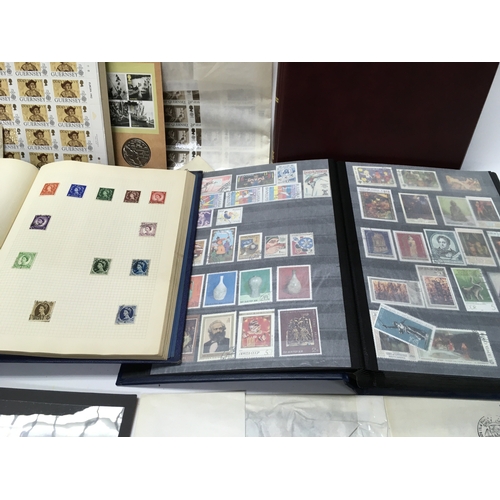 443 - A large collection of stamp albums and loose stamps and stamp sheets. Postage C. NO RESERVE