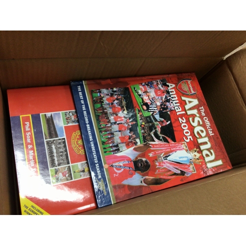 444 - A collection of football annuals, books and VHS tapes including Goal 1976, All Stars Football books,... 