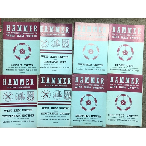 449 - A Collection of Arsenal and West Ham football programmes, postage cat C. NO RESERVE