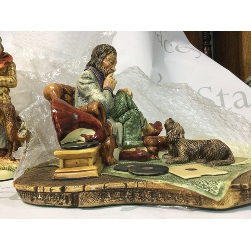 458 - A large collection of Naturecraft figurines and the Danbury Mint English Manor House.