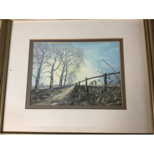 476 - A framed collection of watercolours and prints.