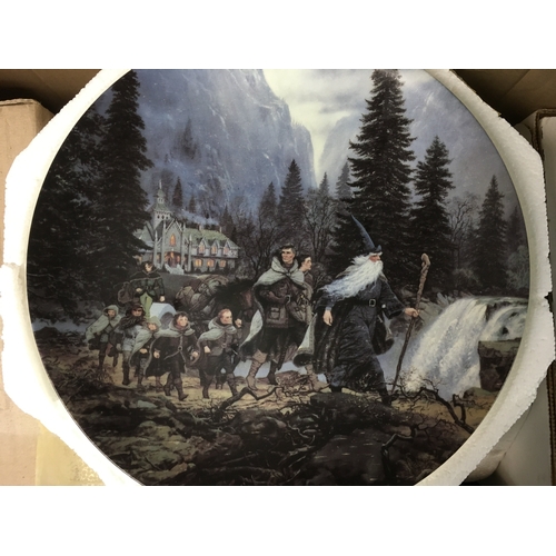 483 - A collection of antique Wedgwood plates, including some plates from Lord of the Rings,