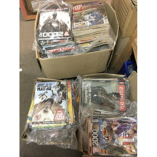 484 - A large collection of 2000 AD comics including modern and older issues