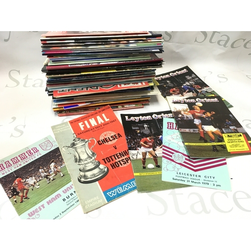 505 - a collection of football programs including Hammer, Orient, Everton program