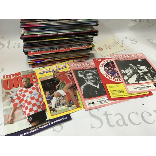 505 - a collection of football programs including Hammer, Orient, Everton program