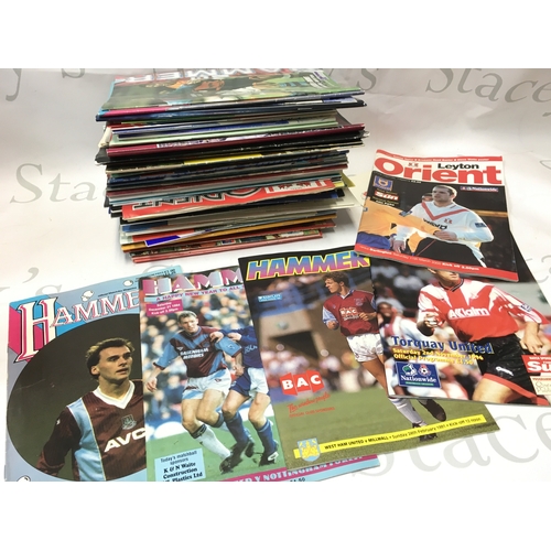 505 - a collection of football programs including Hammer, Orient, Everton program