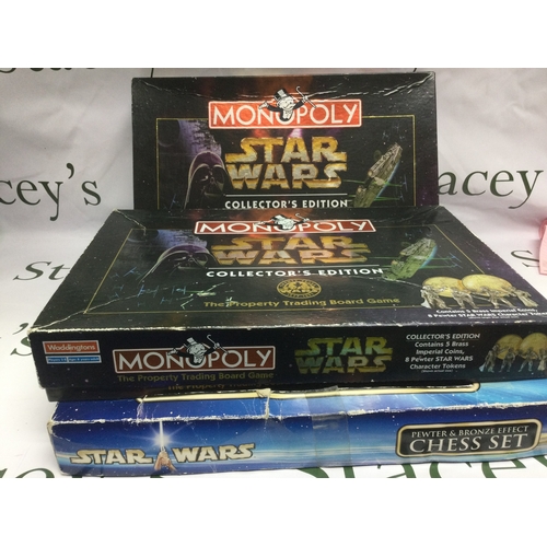 513 - A box of Star Wars games, figures etc.