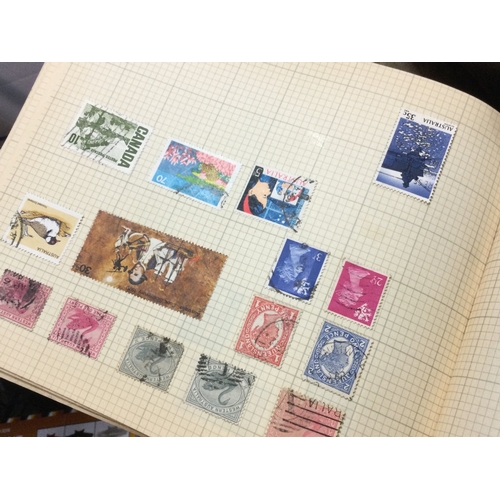 517 - A collection of used worlds stamps including loose and albums with French, Indian, Hungarian stamps ... 