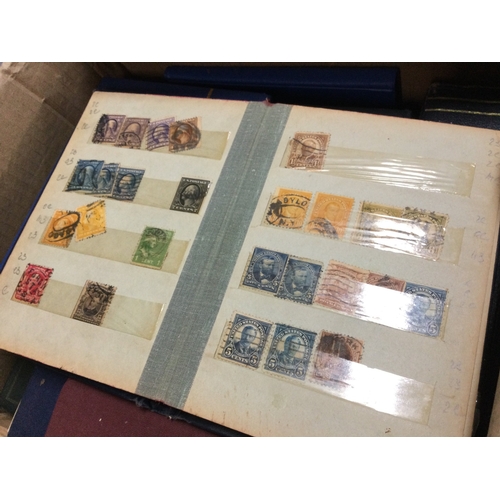 517 - A collection of used worlds stamps including loose and albums with French, Indian, Hungarian stamps ... 