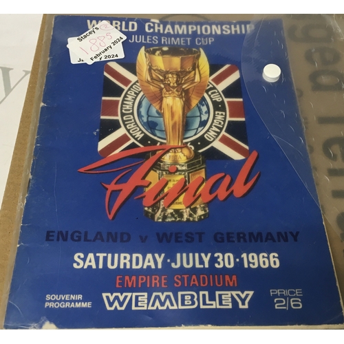 541 - A collection of vintage football programmes, including the 1966 World Cup final programme, other Wor... 