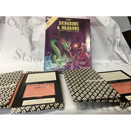 611 - A small, vintage Dungeons and a dragons fantasy adventure game made by TSR from 1980 and 2 adventure... 