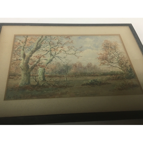 655 - Two Early 20th Century English watercolours landscape scenes with country cottage signed JW Jackson.